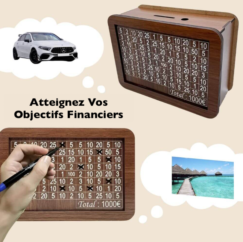 Tirelire en Bois™ - Épargner n'a jamais été aussi simple !