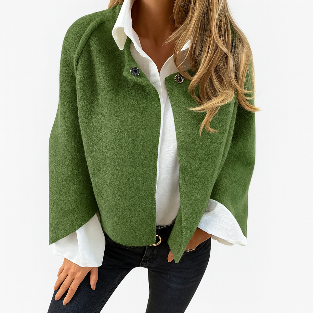 Manteau court avec manches évasées chics