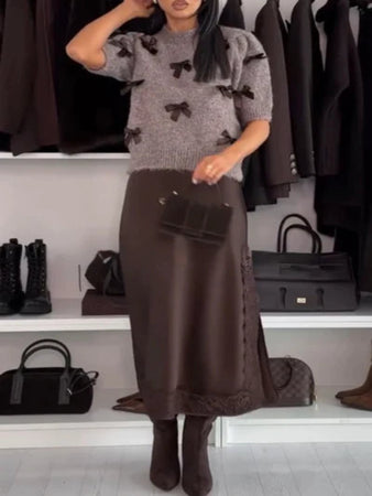 AURELIA | PULL TRICOTÉ NŒUDS ÉLÉGANCESOFT