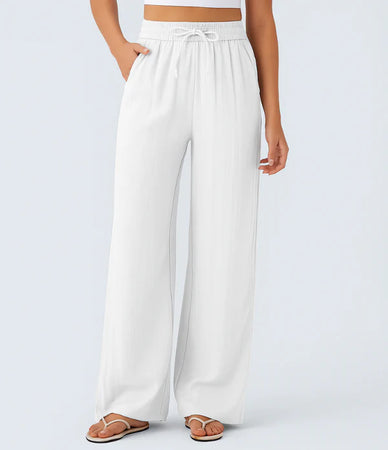 Pantalon Taille Haute Fluide