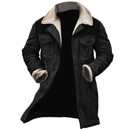 MATÉO | MANTEAU SUÉDINE DOUBLÉ SHERPA